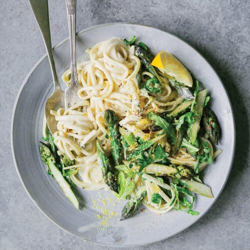Creamy Vegan Asparagus Pasta Elle Gourmet