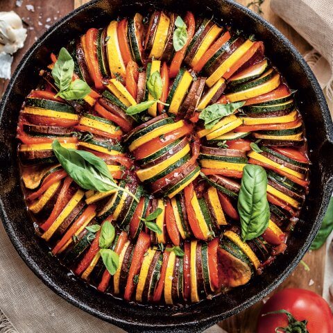 pan with vegetables