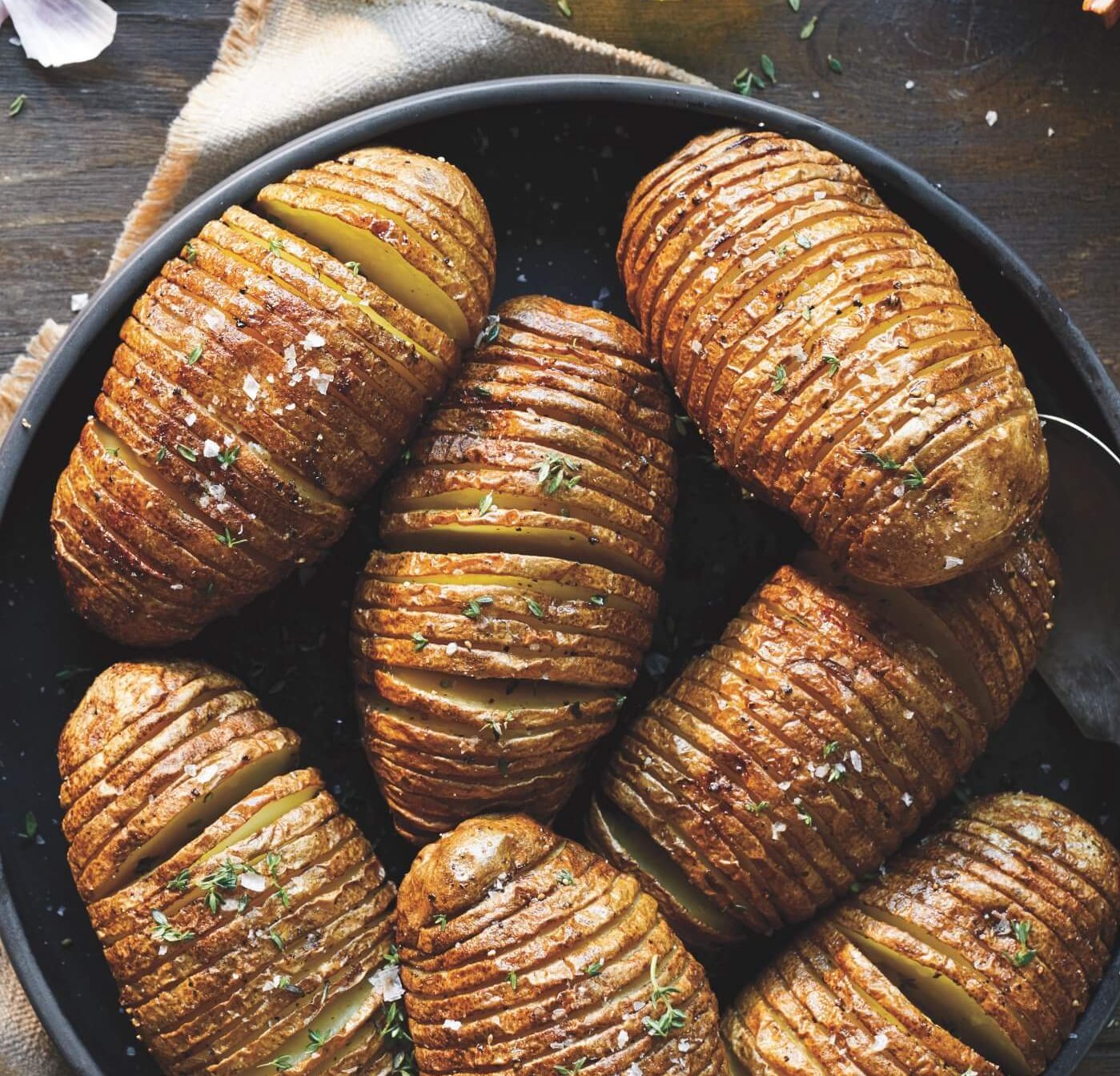 plate of roasted potatoes