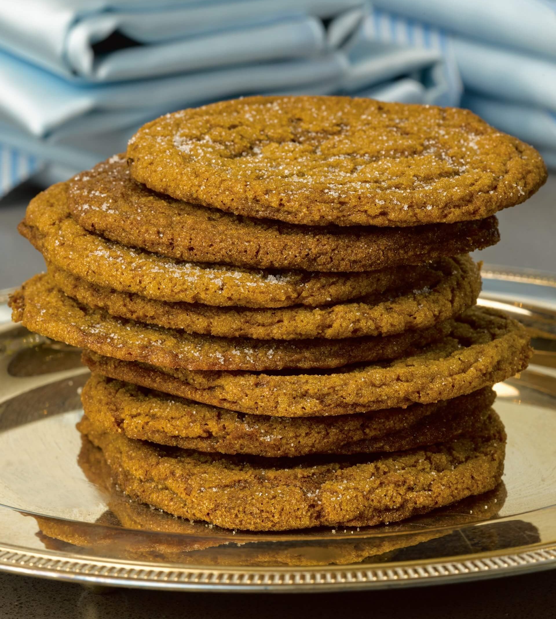 Stack of ginger cookies