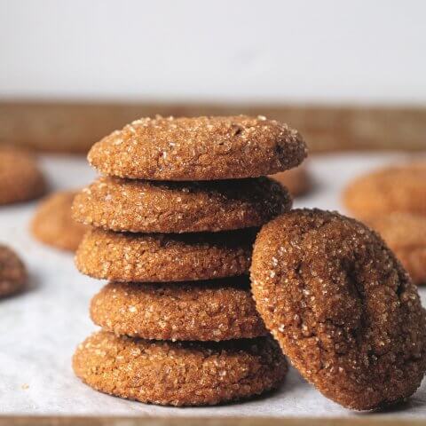Stack of ginger cookies