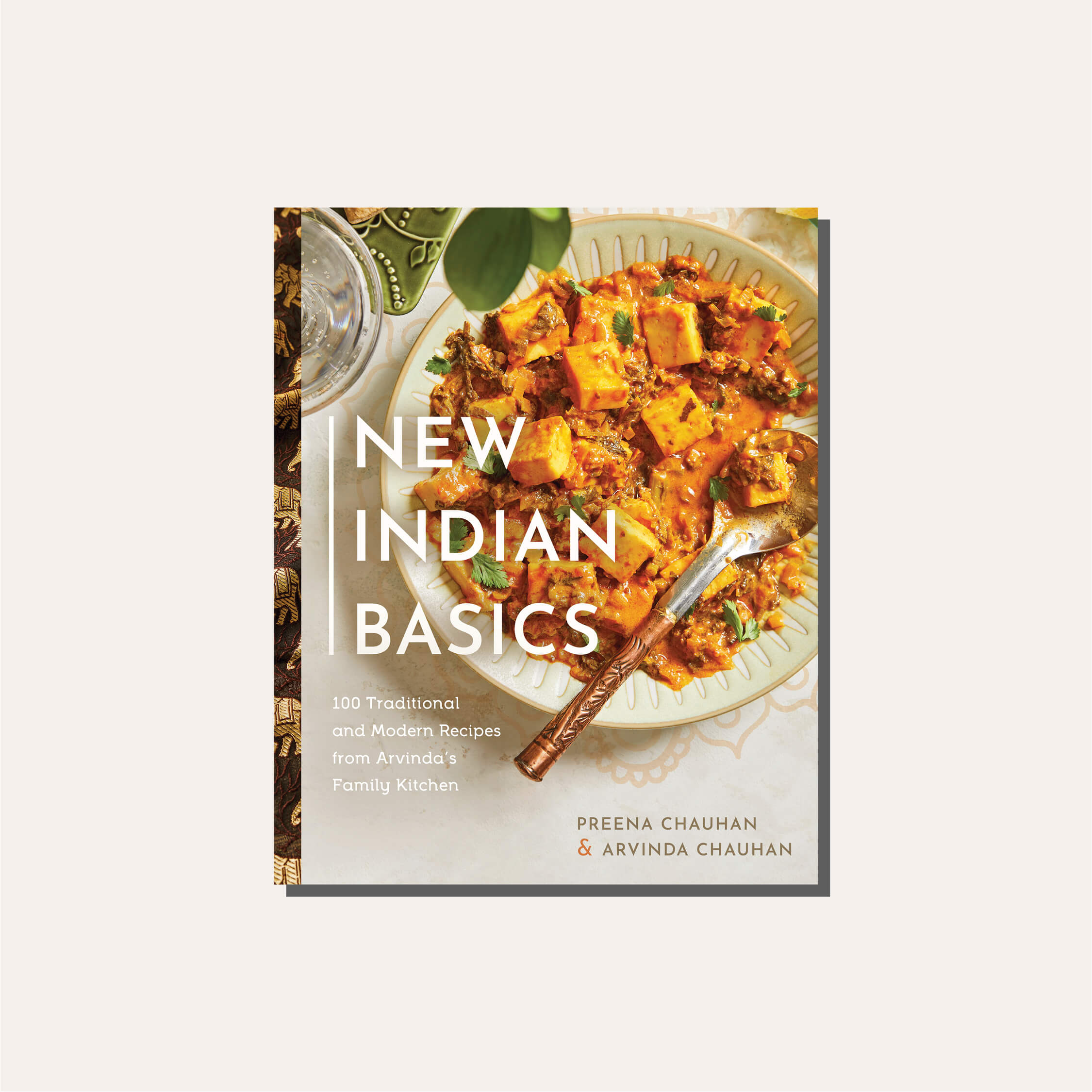 A cookbook cover in a light frame