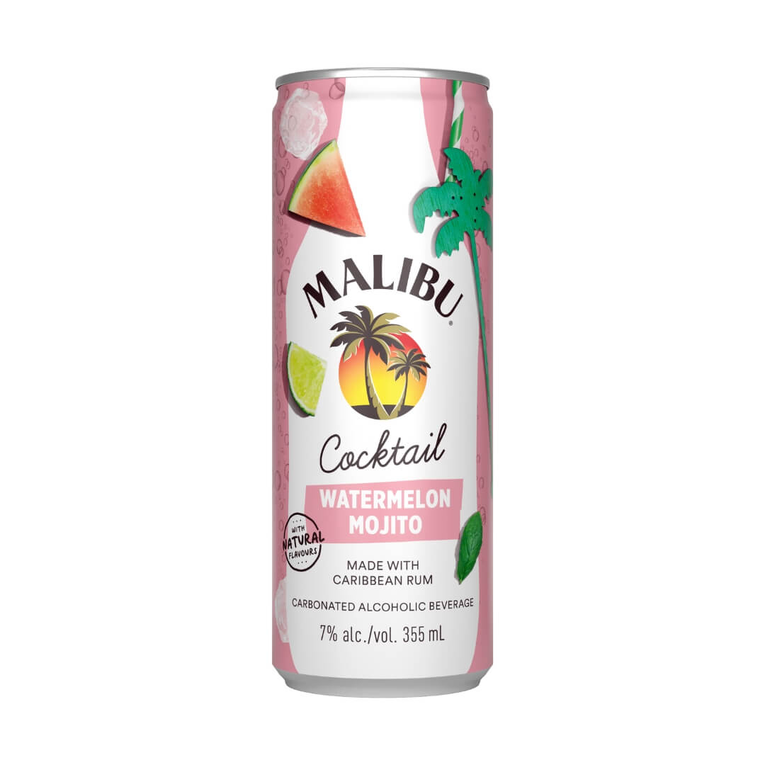A pink tall drink can