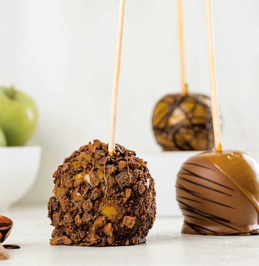 Chocolate-covered caramel apples