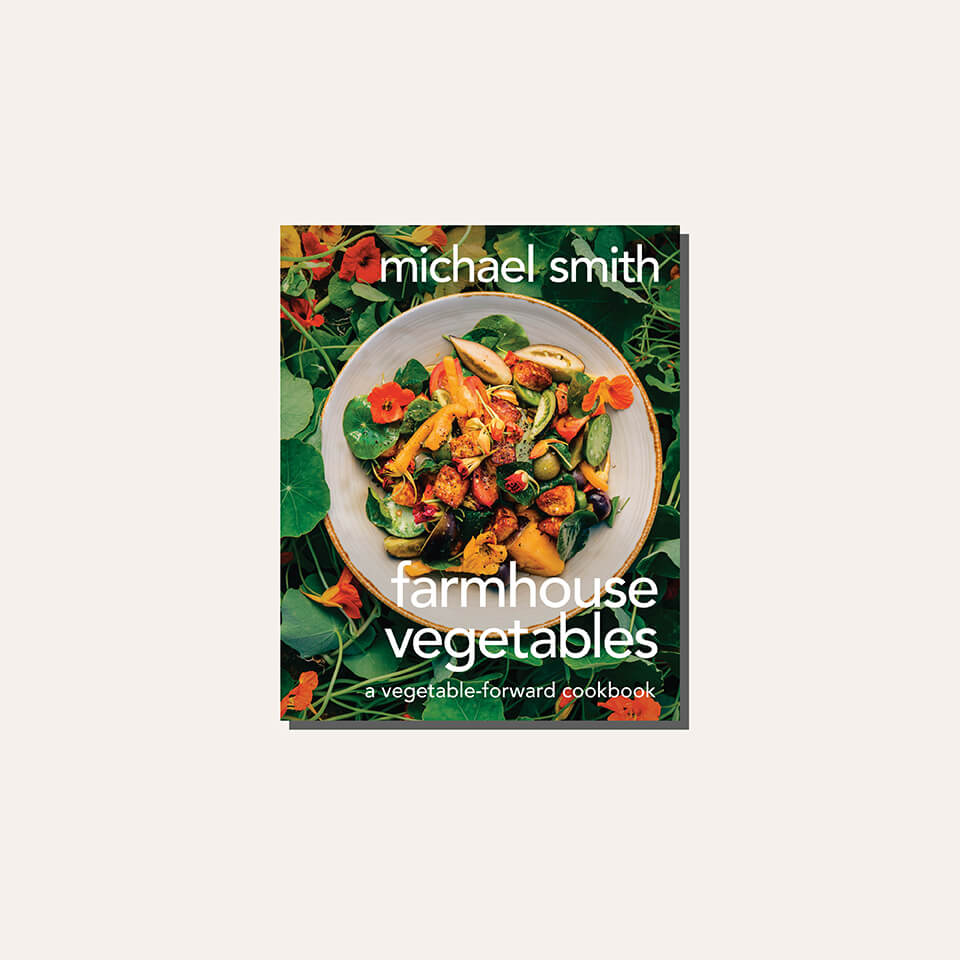 A cookbook cover in a light frame