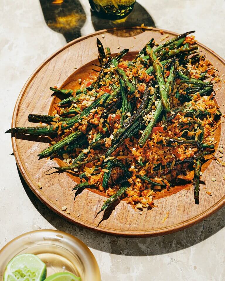 Molly Baz’s Spicy Coconut Green Beans Recipe Elle Gourmet