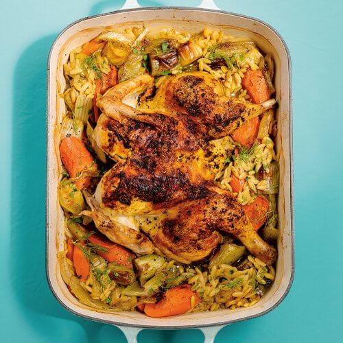 Mary Berg’s Chicken Noodle Roast Chicken Recipe | Elle Gourmet