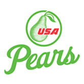 A green pear logo with "USA" written in red and "Pears" in green