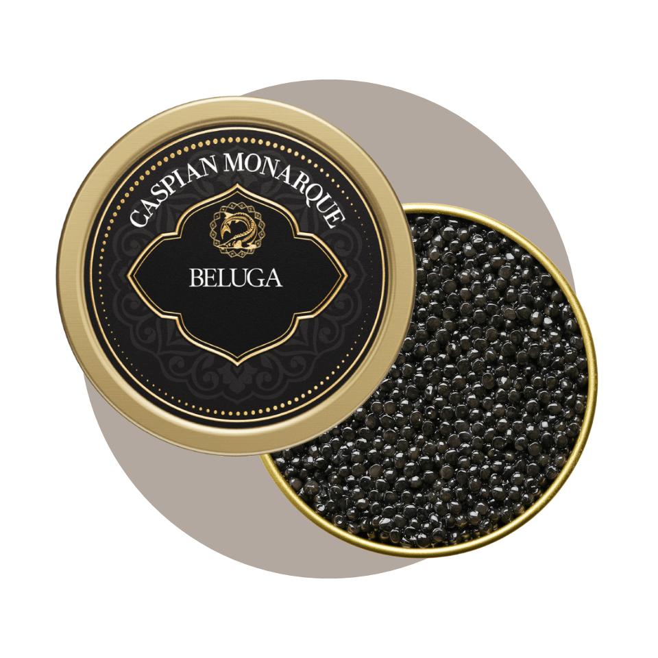 open can of beluga caviar