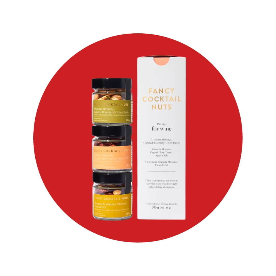 Three stacked jars and a white box in a red circle