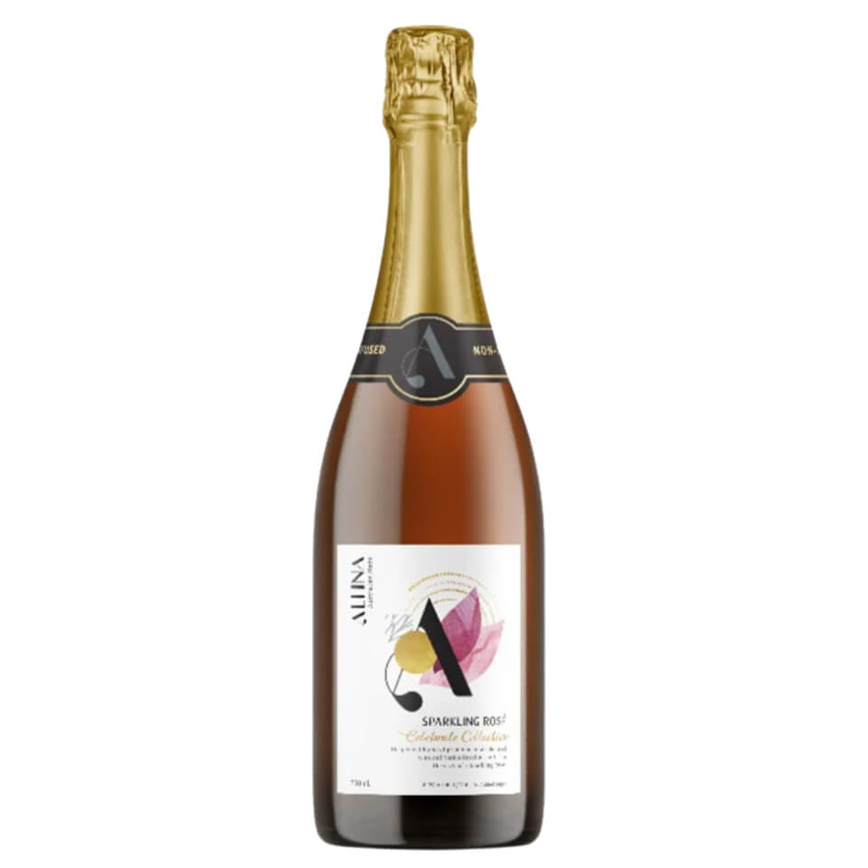 A bottle of wine with a gold foil cap