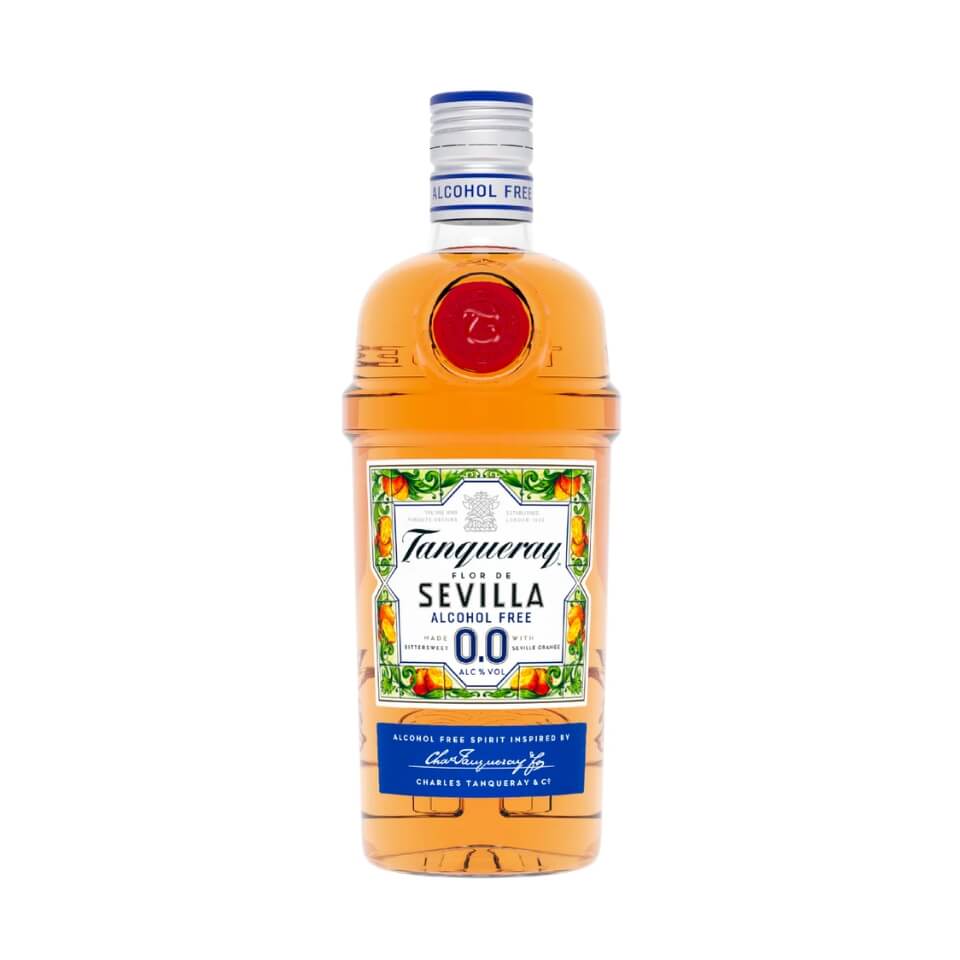 A bottle of light orange gin