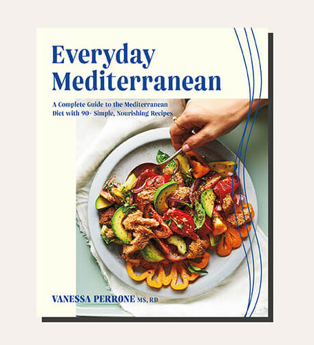 The book cover for Everyday Mediterranean in a light frame.