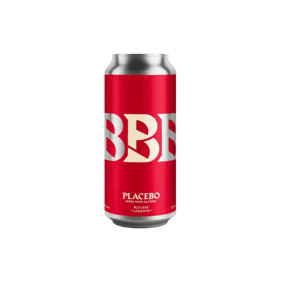 A red tall can with silver lettering