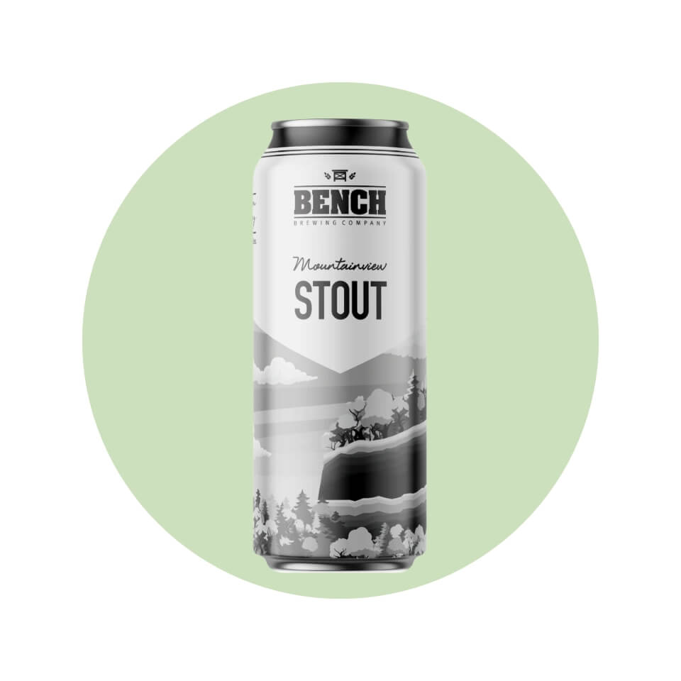 A can of beer in a light green circle