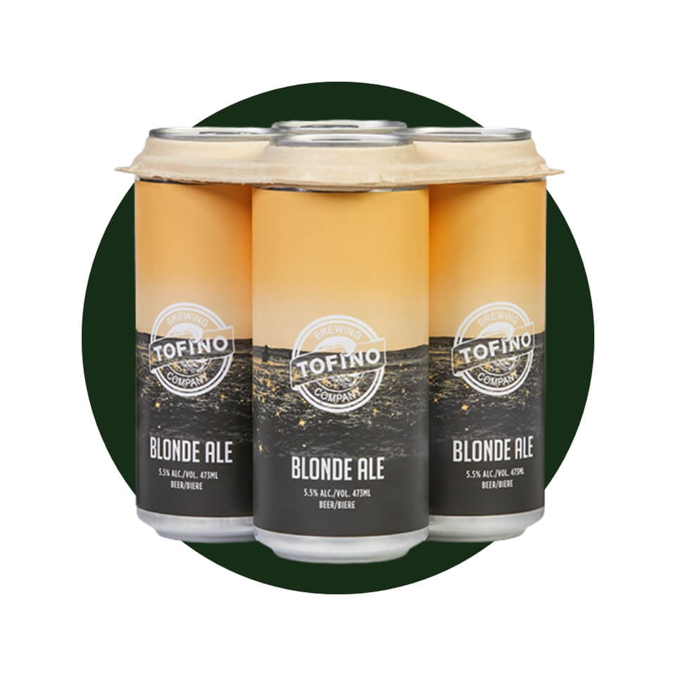 Four yellow-and-black tall beer cans over a dark green circle