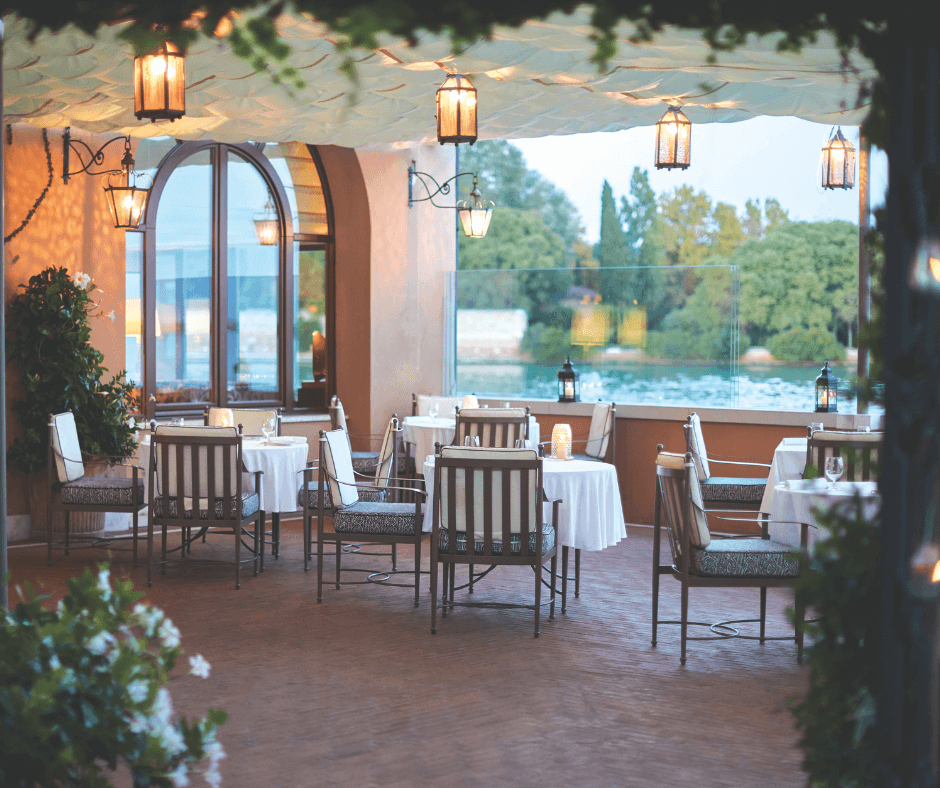 Beautiful Outdoor terrace overlooking Venice Lagoon
