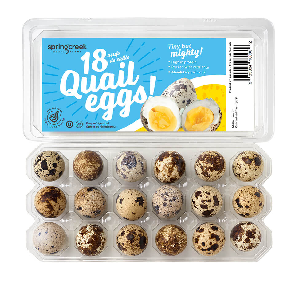 A package of quail eggs