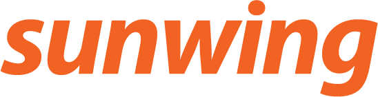 An orange logo reading "Sunwing"