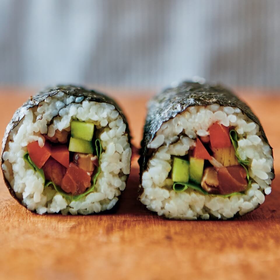 Two sushi rolls