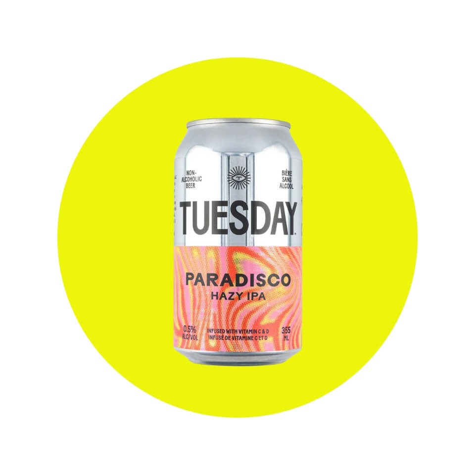 A can inside a neon yellow circle