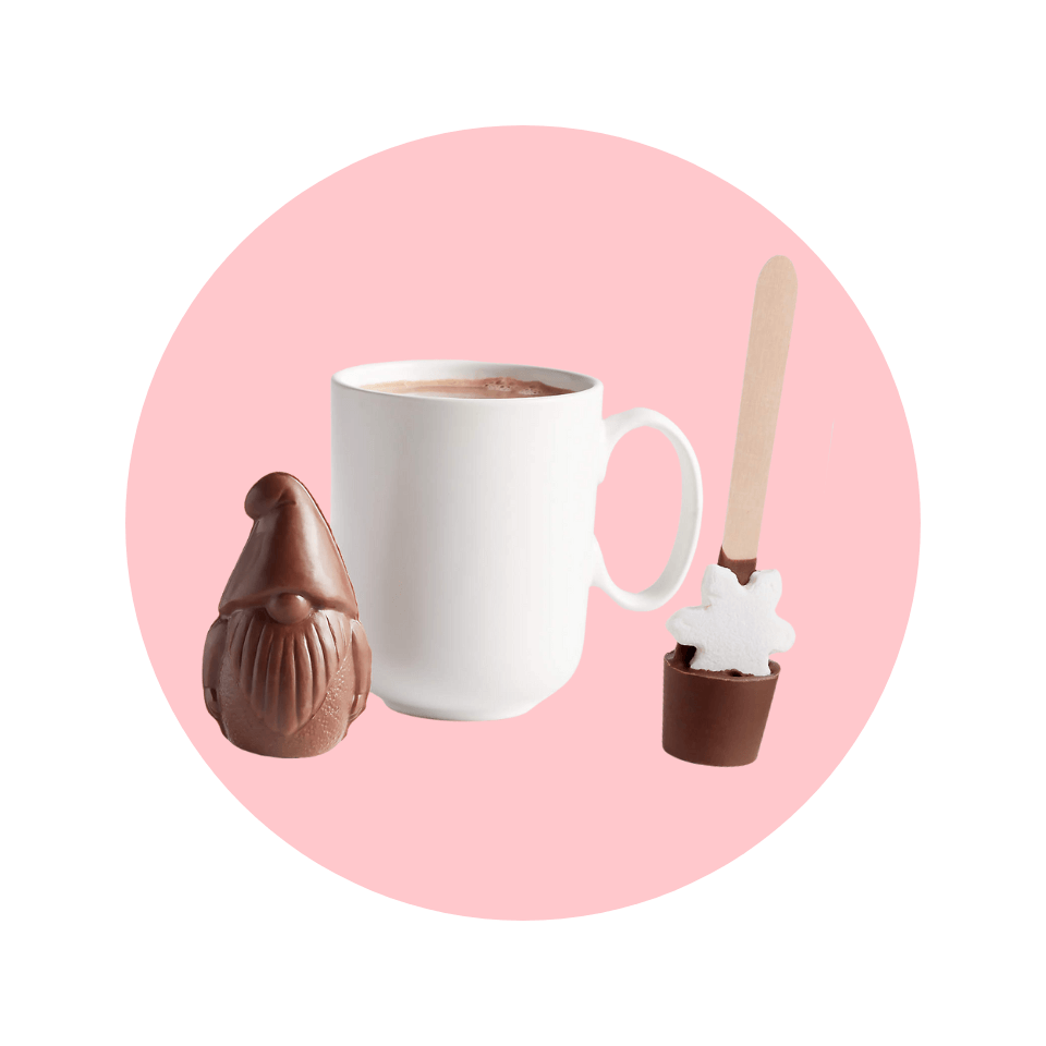 hot chocolate spoon and hot chocolate gnome bomb