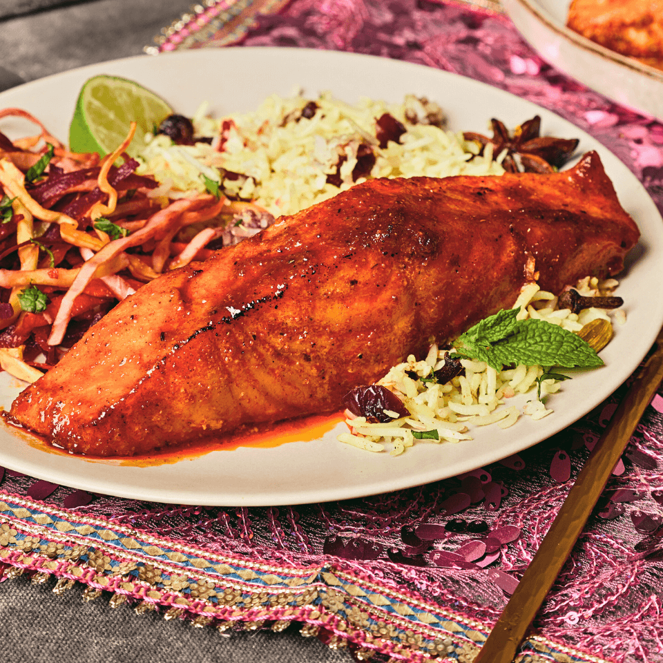 cooked salmon on a plate