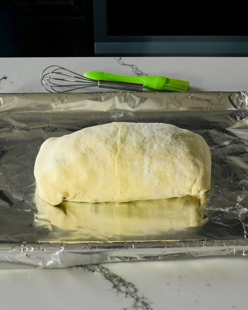 Pastry folded over beef