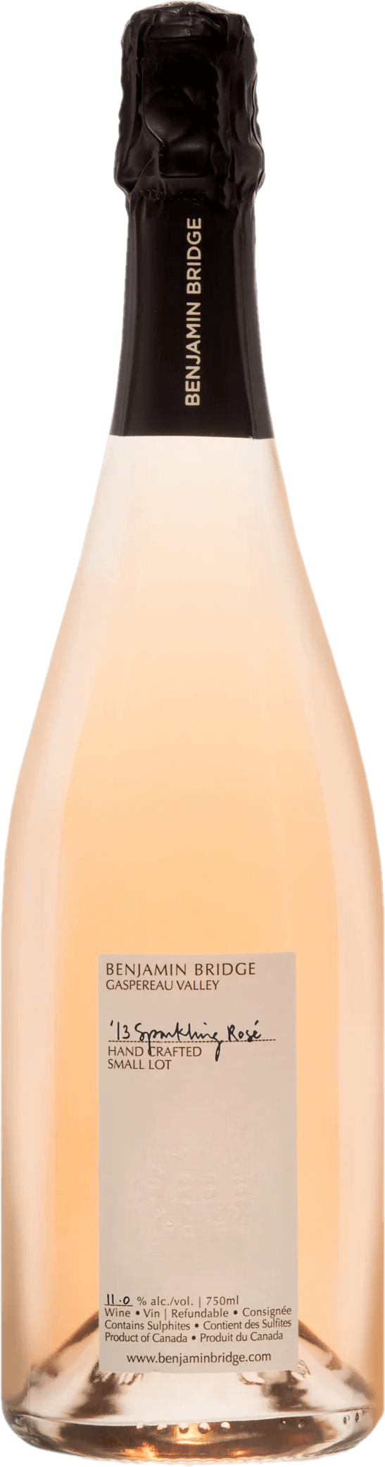 bottle of canadian wine