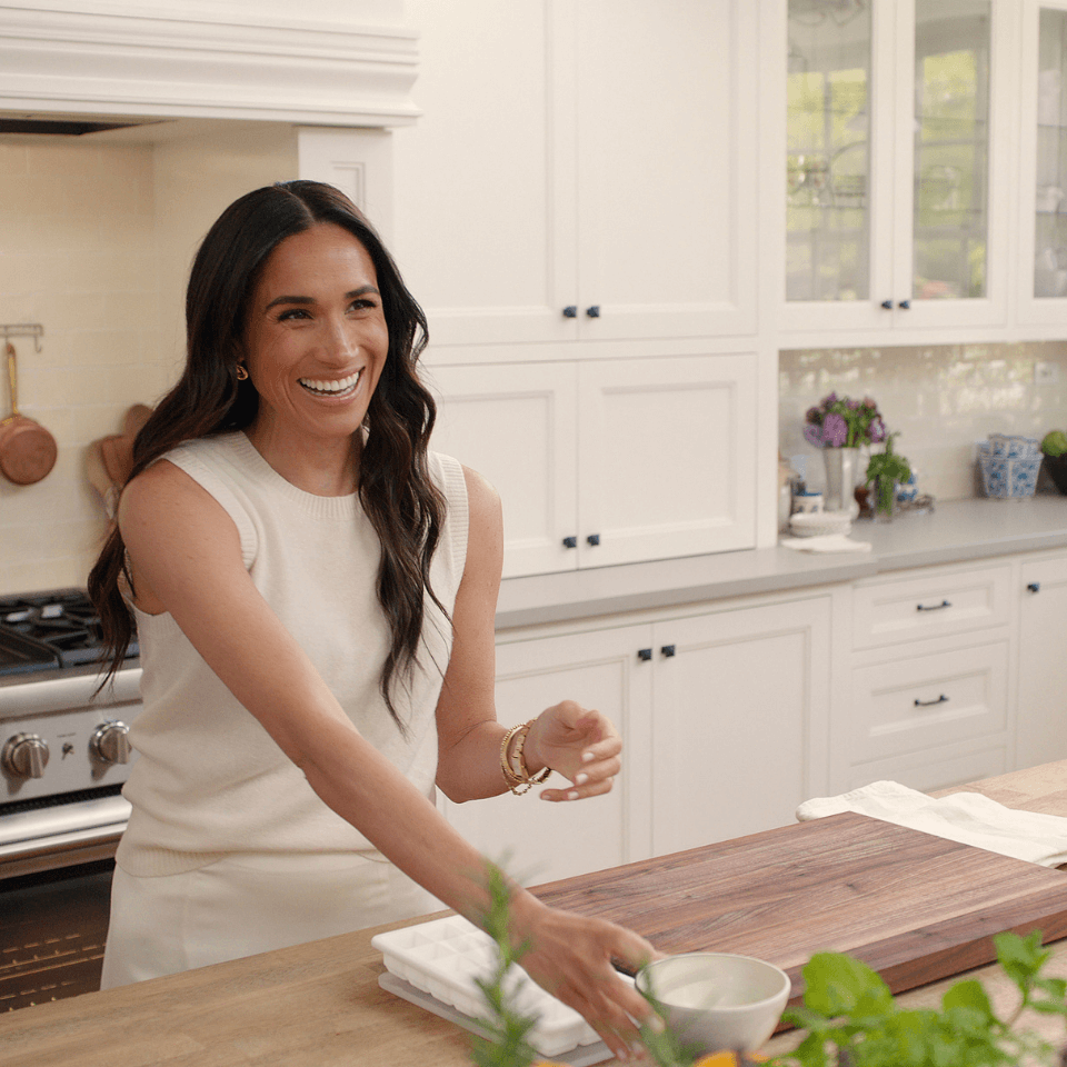 Meghan Markle in the kitchen in her new series With Love