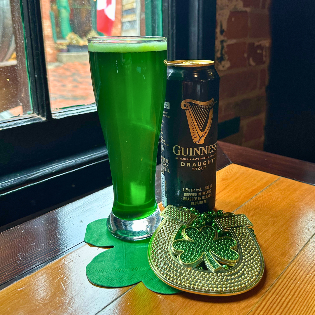 Canadian pub Pure Spirits is serving green beer for St. Patricks day