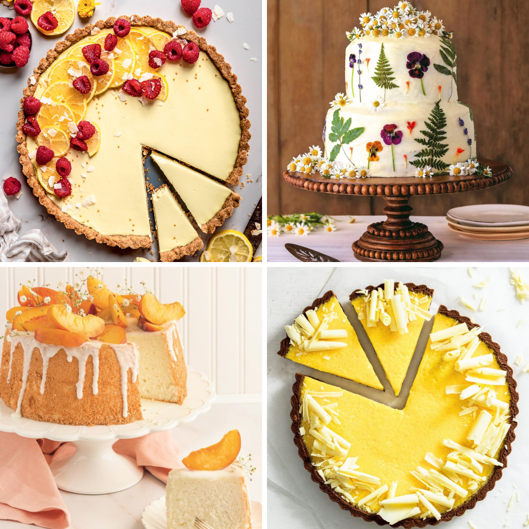 Four different Easter dessert recipes are pictured