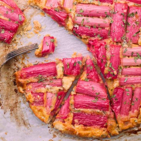 Easy Rhubarb and Frangipane Tart