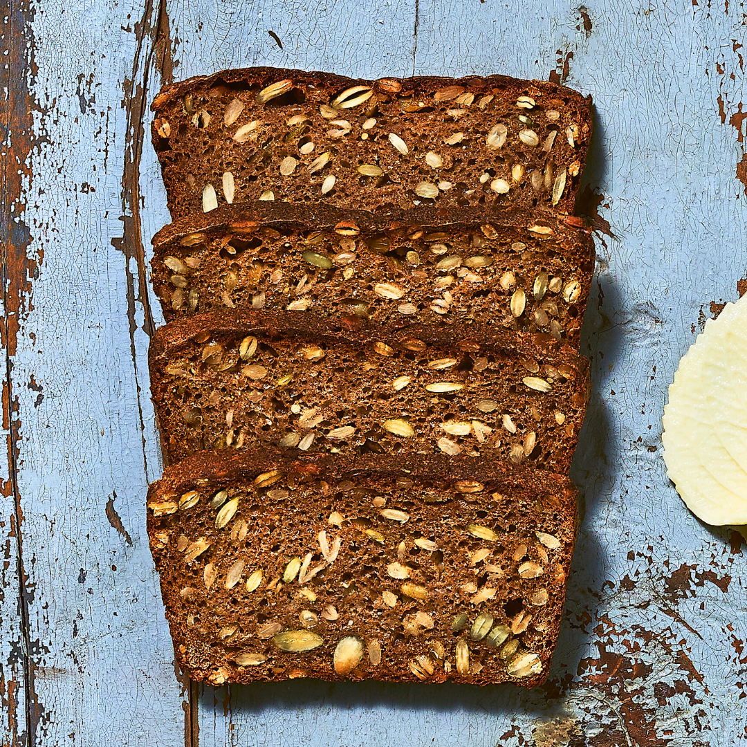 Homemade Rye Bread With Pumpkin and Sunflower Seeds