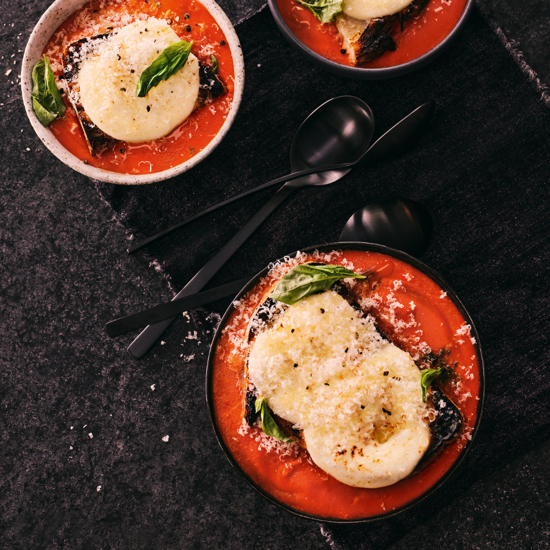 Sid's Classic Tomato Soup with Fresh Mozzarella