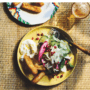 Halloumi Fries with Chicory Salad, an easy bright and crispy side dish or snack