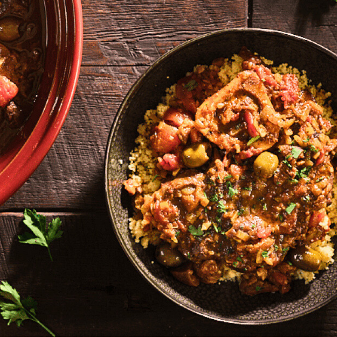 recipe for moroccan beef shank tagine style dish