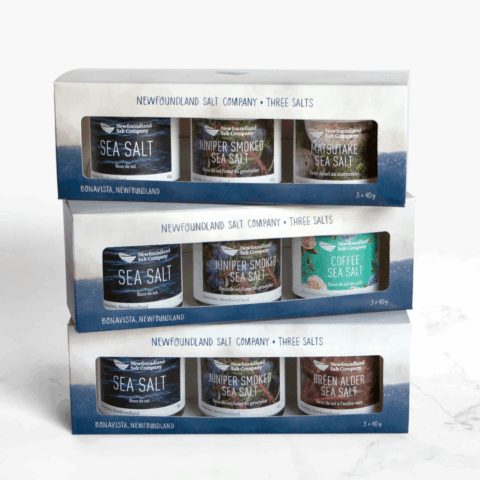 Newfoundland Salt Company Gift Box are finishing salts that make a great gift