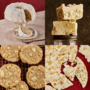A grid of four white chocolate holiday recipes.
