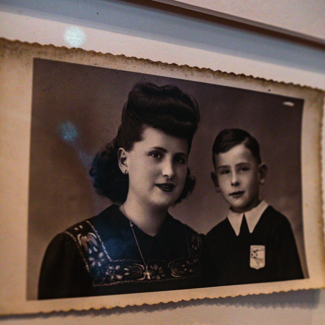 Photograph that hangs on the wall of Lucie restaurant of Yannick Bigourdan's Grandmother, Lucie
