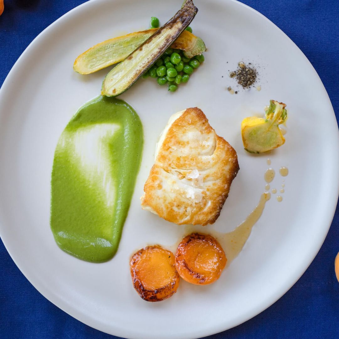 Grilled Halibut with Avocado and Lemon-Honey Apricot Relish-image