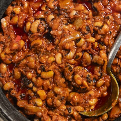 Close-up of Ghanaian Bean Stew